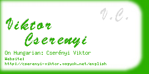 viktor cserenyi business card