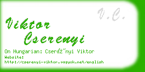 viktor cserenyi business card